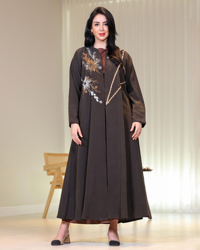 عبايه حرير تطريز يدوي