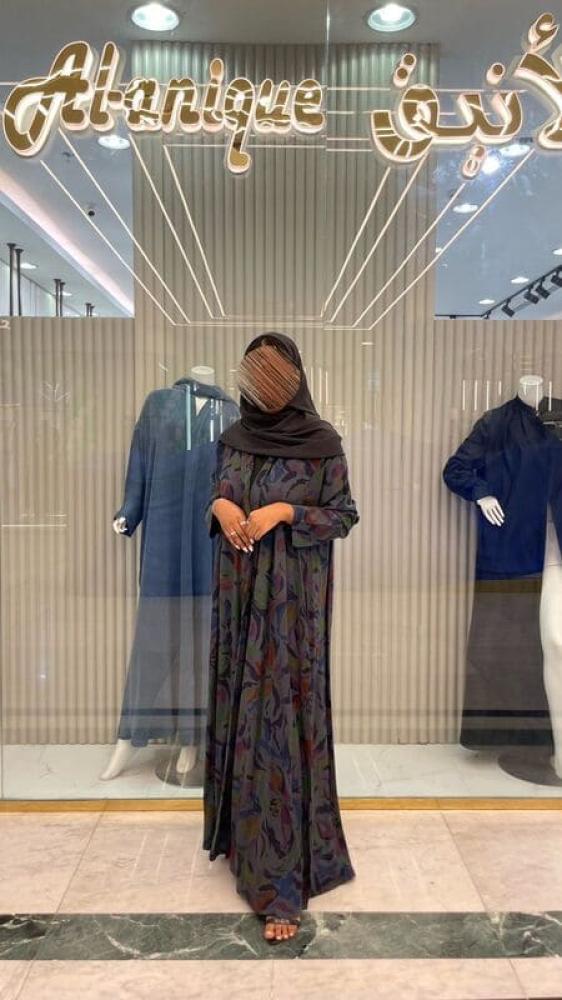 عبايه حرير مشجر تركي