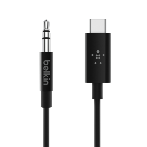 Belkin 90cm AUX to USB C audio cable, black