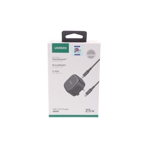 فيش منزلي PD 25W مع كيبل 2متر C-C من UGREEN