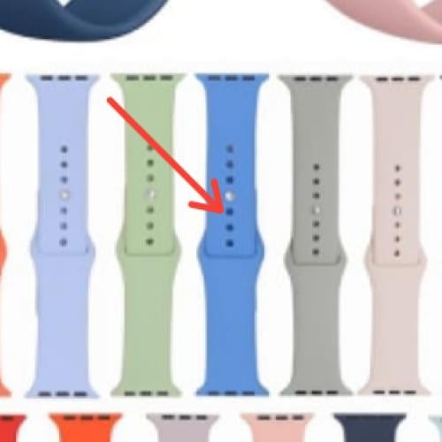 Apple band, size 42/44/45/49, light blue ink