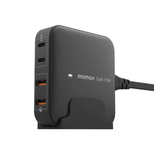 منصه شحن 2PD 2USB 70W MOMAX اللون اسود