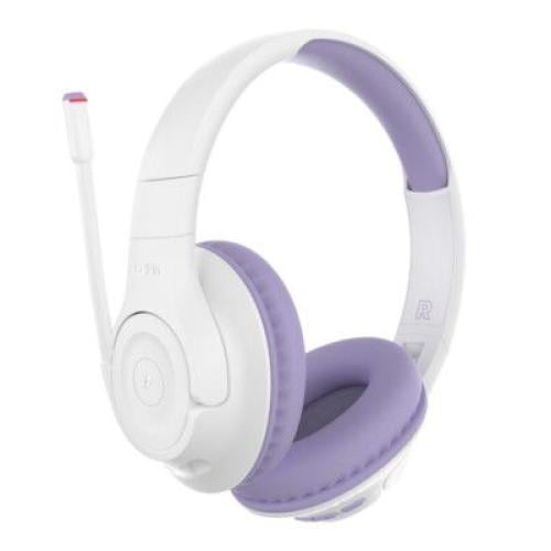 Belkin Kids Bluetooth Headphones with Microphone, White and Purple