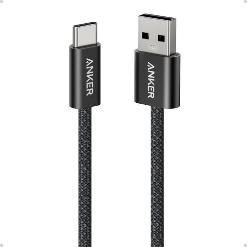 كيبل 1متر USB to C قماش اسود من ANKER