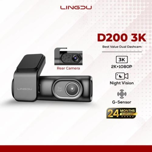 داش كام 3K امامي وخلفي من LINGDU d200