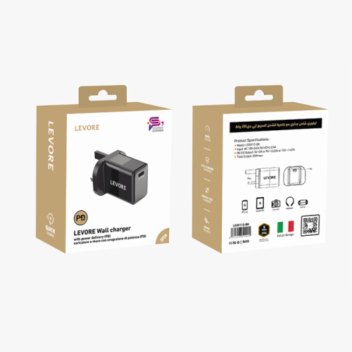 PD 20W black home socket from LEVORE