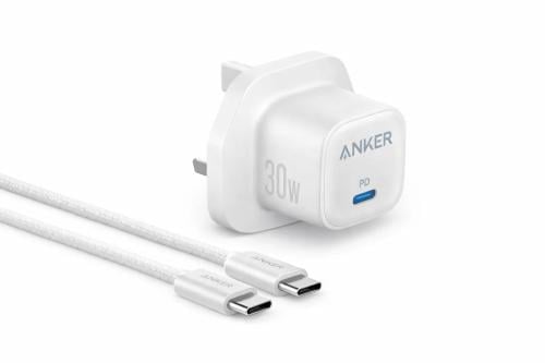 ANKER 30W PD Home Plug with White CC Cable