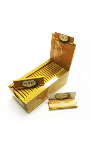 كرتون ورق مون كلاسيك صغير ، Moon Gold Cigarette Rolling Papers