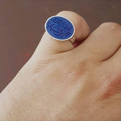 خاتم رجالي بالاسم فضة خالص عيار 925-متجر بارتي