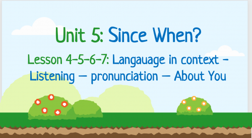 Super Goal 3 - Unit 5 - Language in context - List...