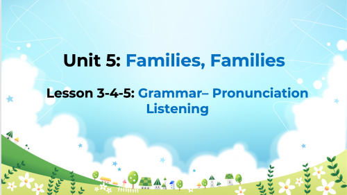 Super Goal 1 - Unit 5 -Grammar - Listening and pro...