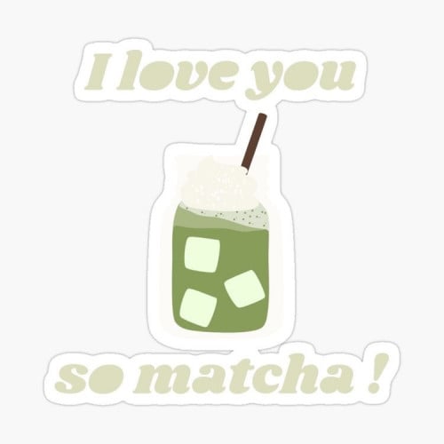 ستيكر ilove you so matcha