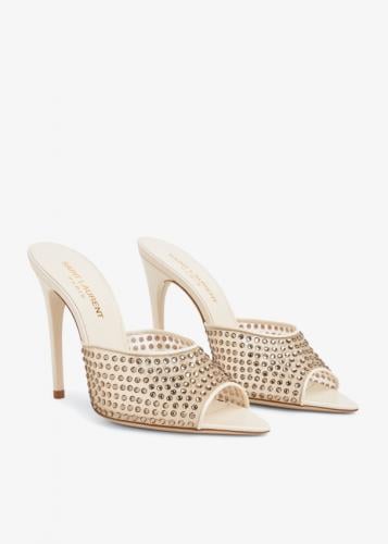 SAINT LAURENT Blonde mule sandals