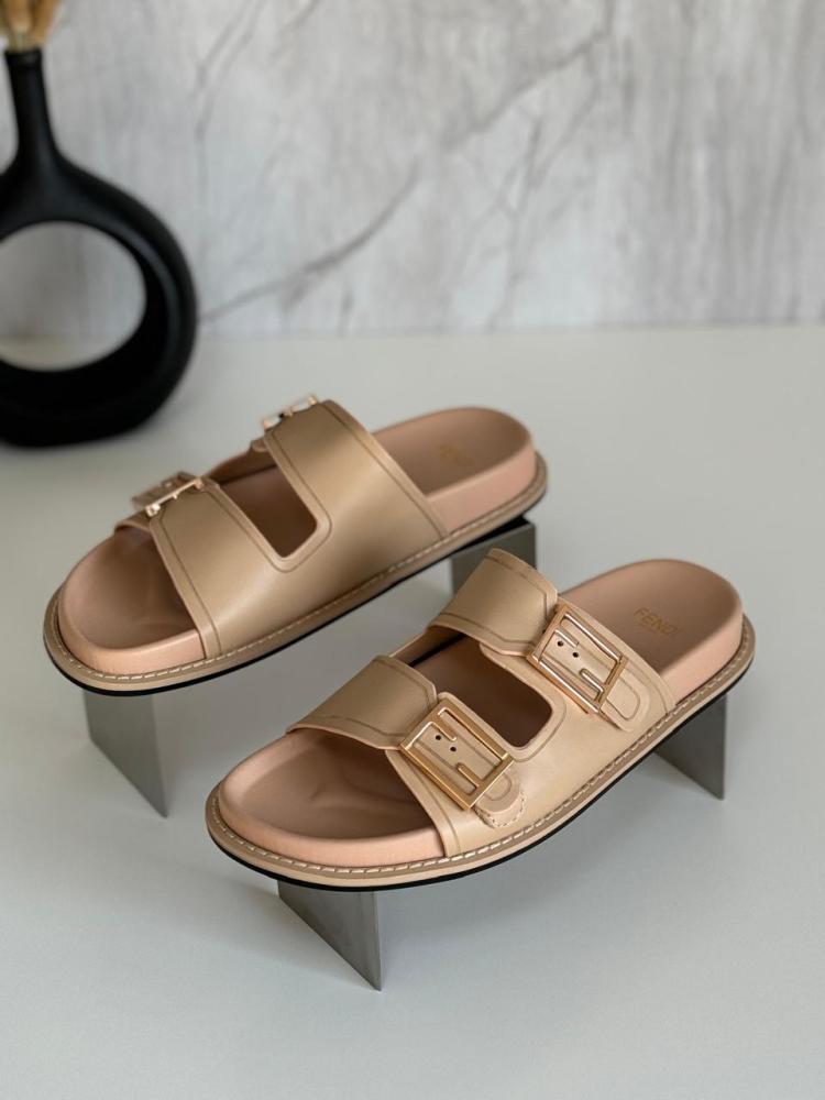 محلي Fendi Feel Sandals FF jacquard fabric sandals