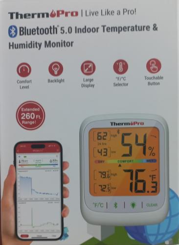 جهاز قياس الحرارة والرطوبة لمحيط الغرفة Therm Pro-...