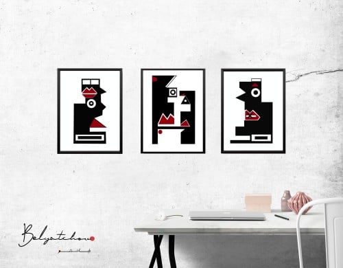 لوحات Talk Show Wall Art Set - F1, F2, F3