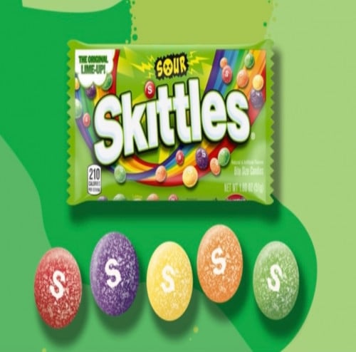 ‏Skittles- حلاوة سكتلز الحامضة بالملح مستورد من ام...