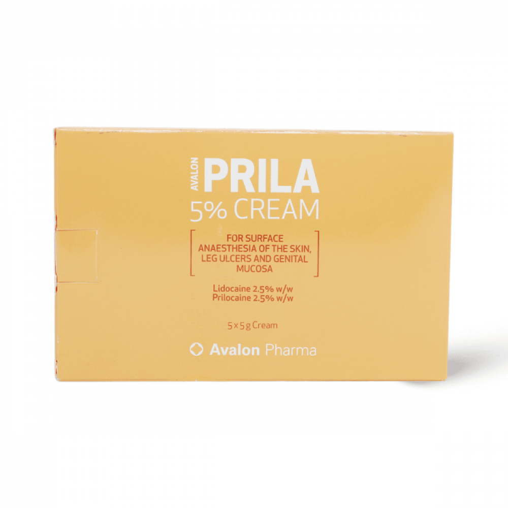 AVALON PRILA 5% LOCAL ANALGESIC CREAM FOR LEG ULCER AND GENITAL MUCOSA 5*5GM