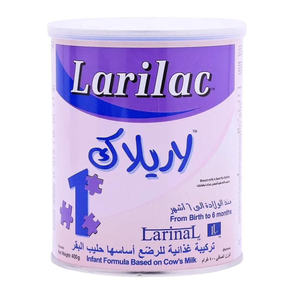 لاريلاك تركيبة غذائية للرضع أساسها حليب البقر رقم 1 من الولادة الي 6 شهور 400 جرام