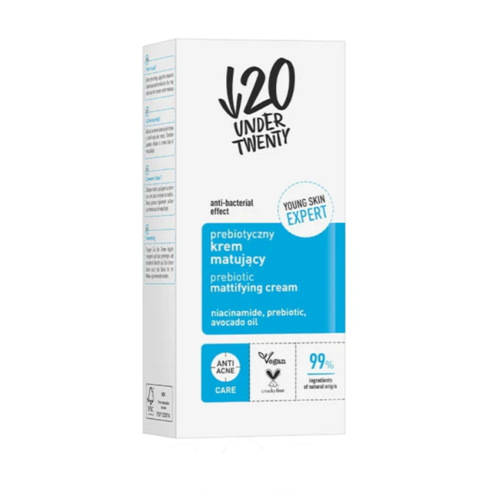 اندر تونتي كريم البريبايوتك مزيل لمعان الدهون و يزيل الرؤوس السوداء و البيضاء للبشرة المعرضة للحبوب 50مل