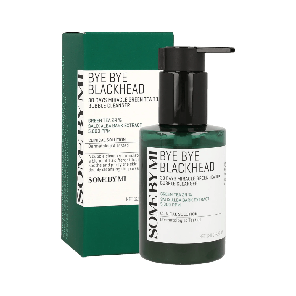 SOME BY MI BYE BYE BLACKHEAD 30DAYS MIRACLE GREEN TEA BUBBLE CLEANSER 120GM