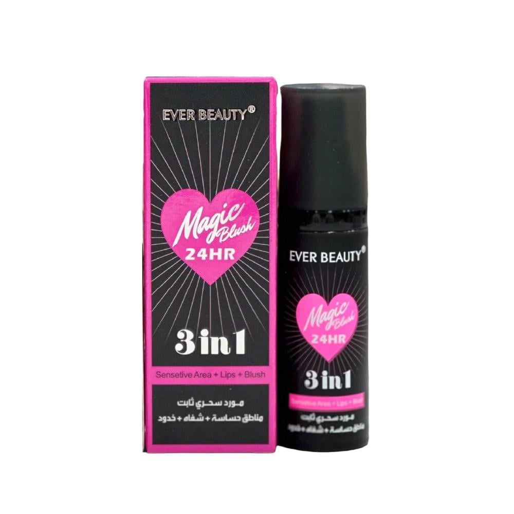 EVER BEAUTY MAGIC BLUSH 24HOURS 3IN1 SENSITIVE AREA LIPS AND CHEEK 40ML