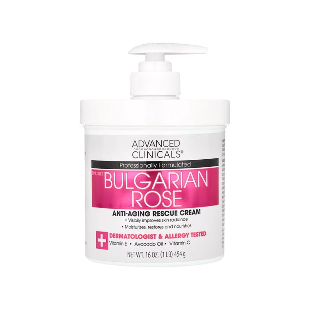 ادفانسد كلينيكالز كريم الجسم المكافح لعلامات تقدم السن و الشيخوخة بالورد البلغاري 454 جرام