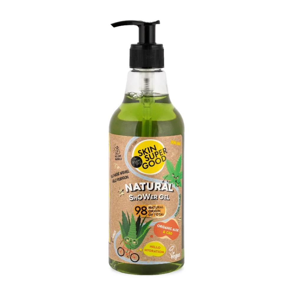 ORGANIC SHOP NATURAL SHOWER GEL WITH ORGANIC ALOE AND CBD OIL 500ML