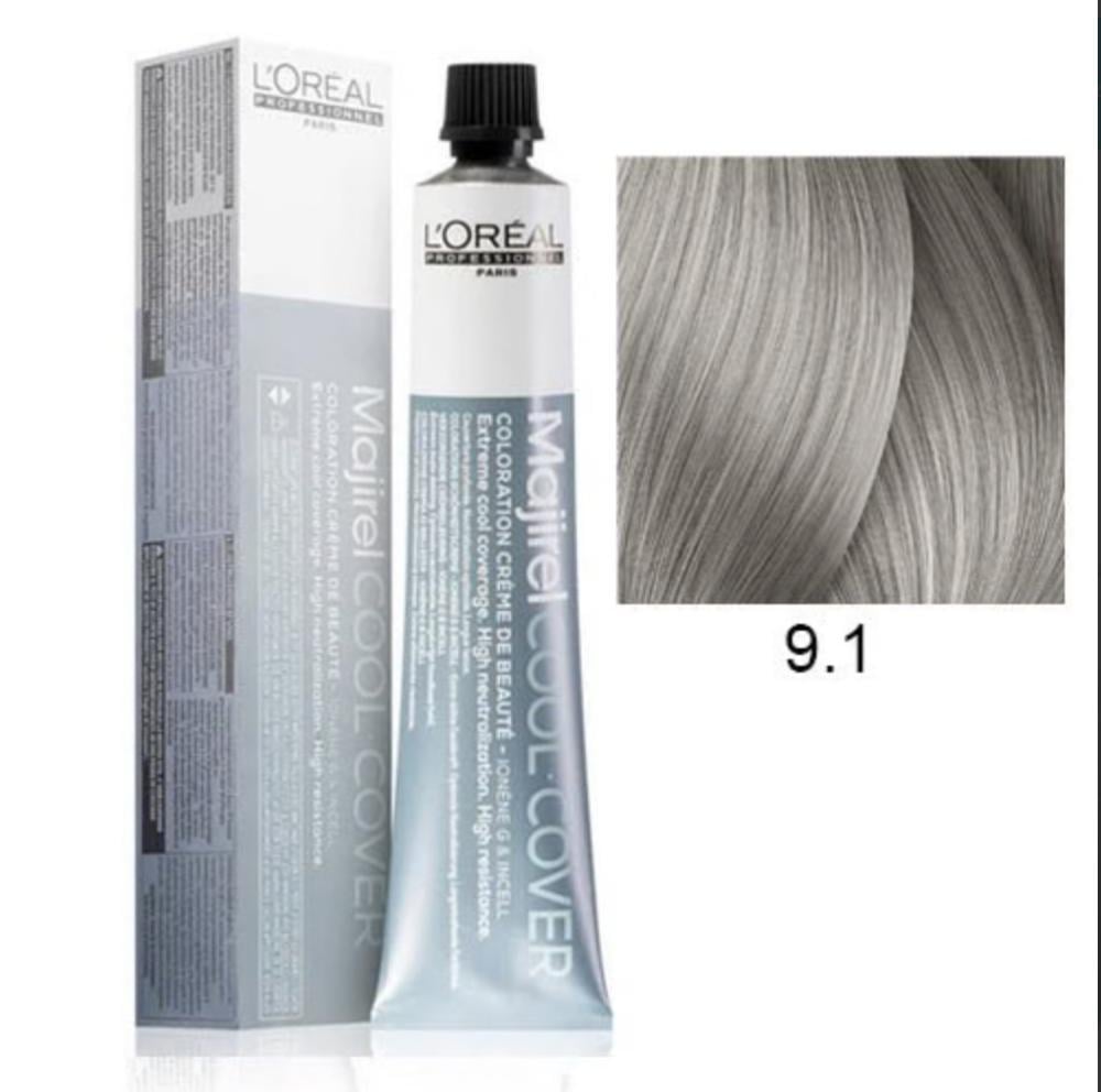 LOREAL PROFESSIONEL MAJIREL COLORATION CREAM COOL COVER VERY LIGHT ASH BLONDE 9.1