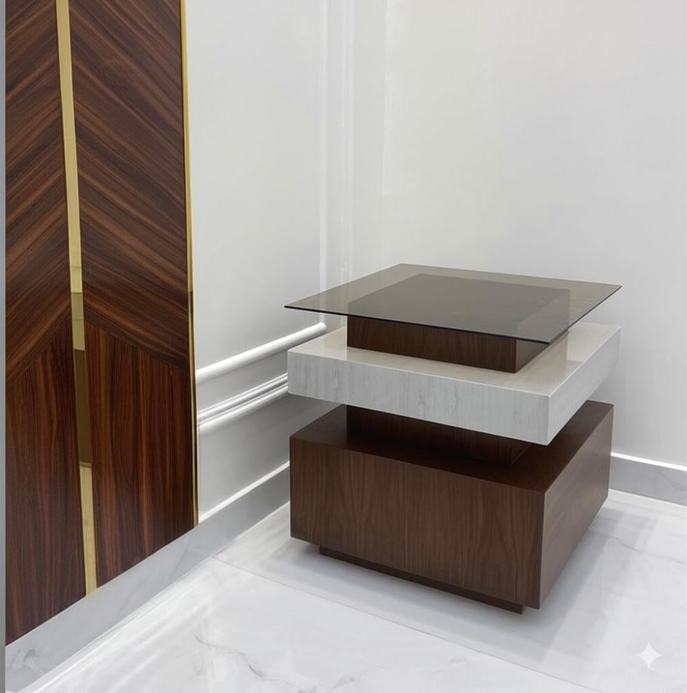 طقم طاولة كنب مع 4 خدمة و2 زاوية - طاولات الهبة -1