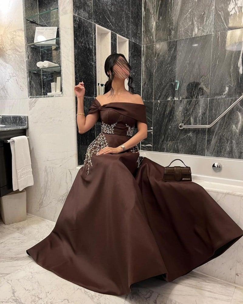 فستان سهره بني
