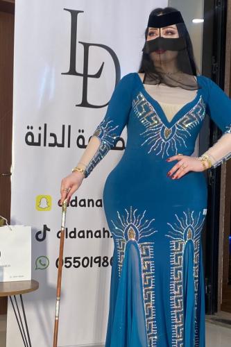 فستان تركوازي كريستال
