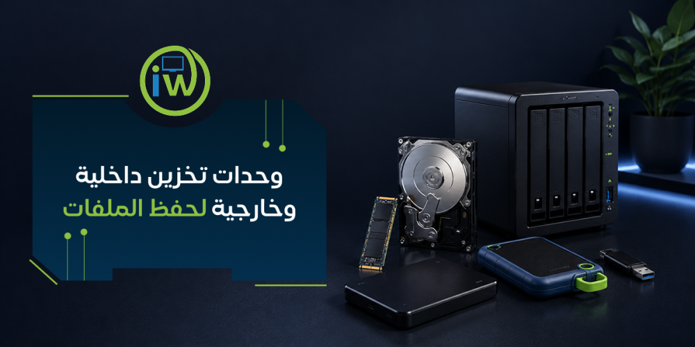 وحدات تخزين داخلية وخارجية لحفظ الملفات