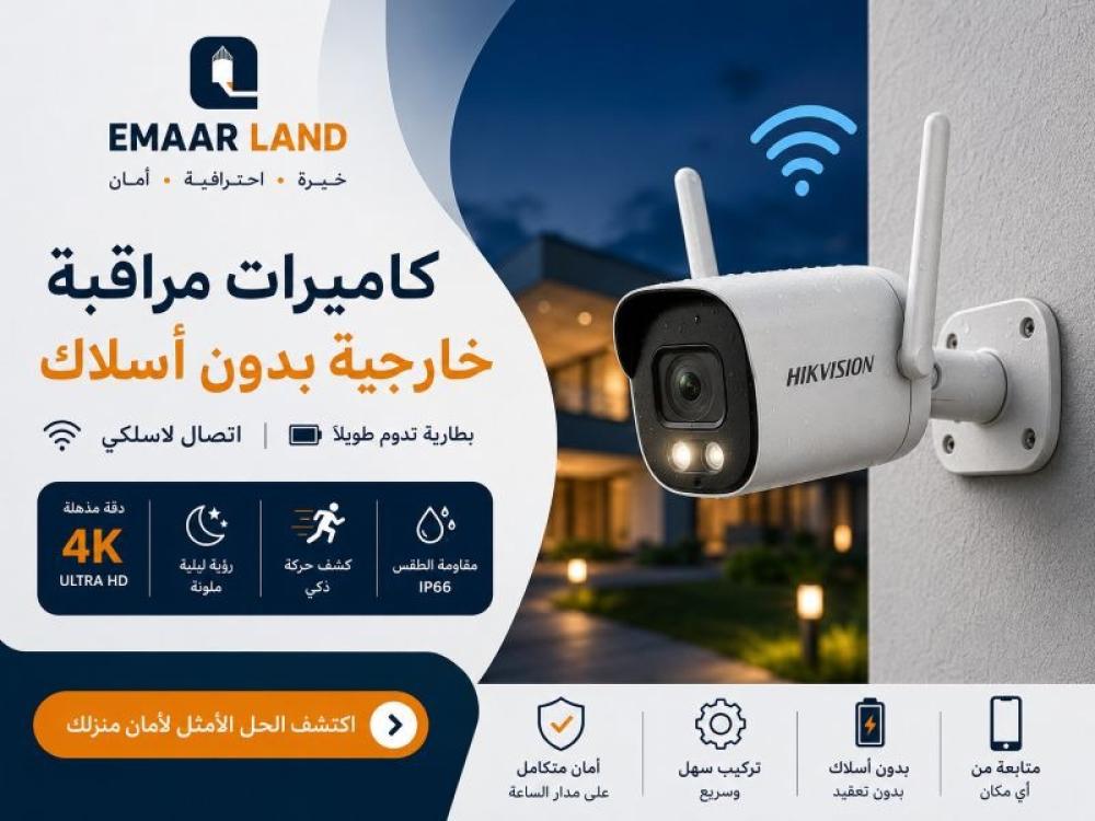 كاميرات مراقبة خارجية بدون أسلاك: حماية ذكية بتركيب أسهل