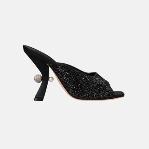 Or Dior Tribales Heeled Slide In Suede Goatskin &...