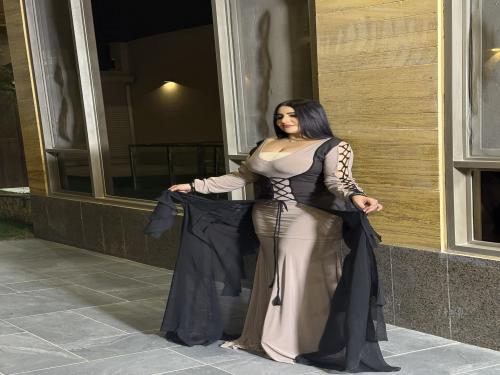 استرشت الالوان بيج مع شيفون اسود
