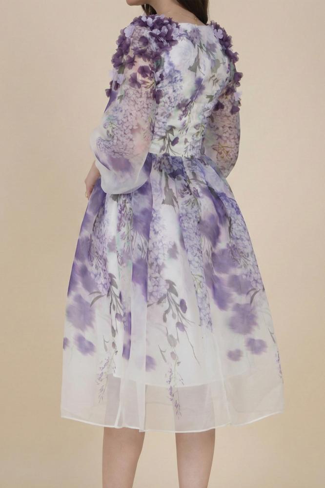 Short floral print dress المقاس:(XL)