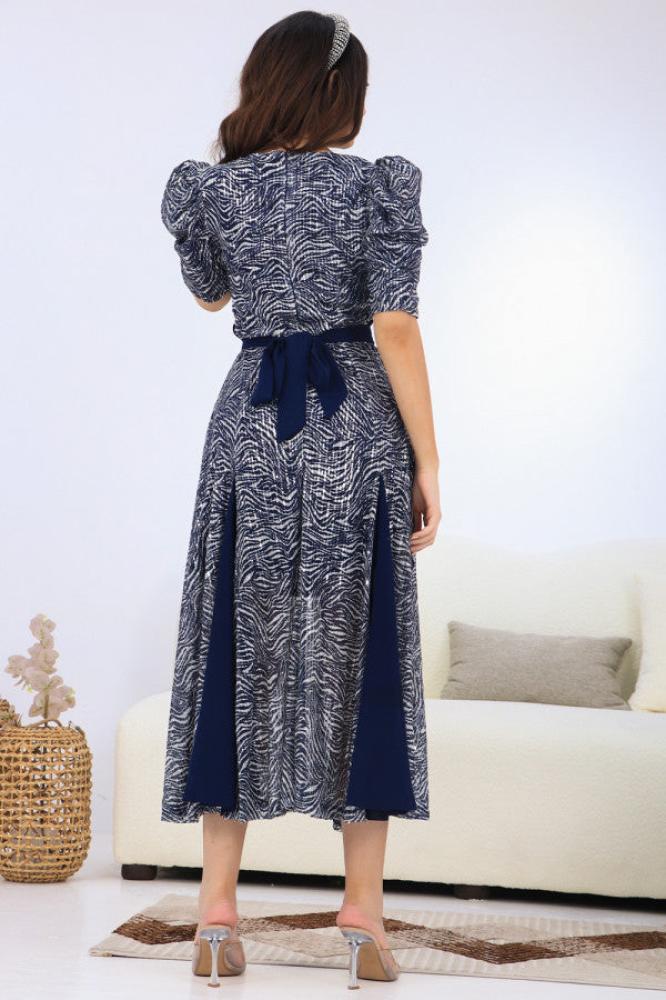 Navy blue sugar sequin dress المقاس:(L - 40)