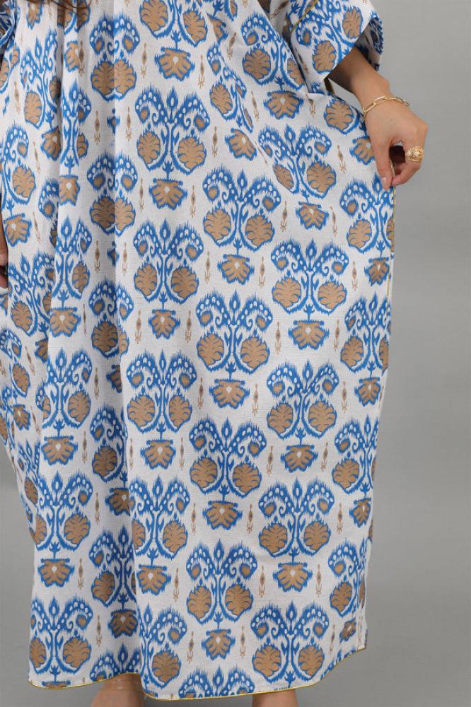 Blue butterfly print jalabiya المقاس:(Free Size)