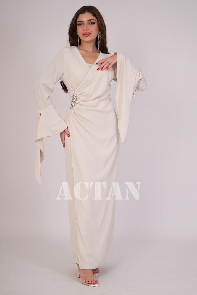 Draped dress with sequins المقاس:(XL - 42)