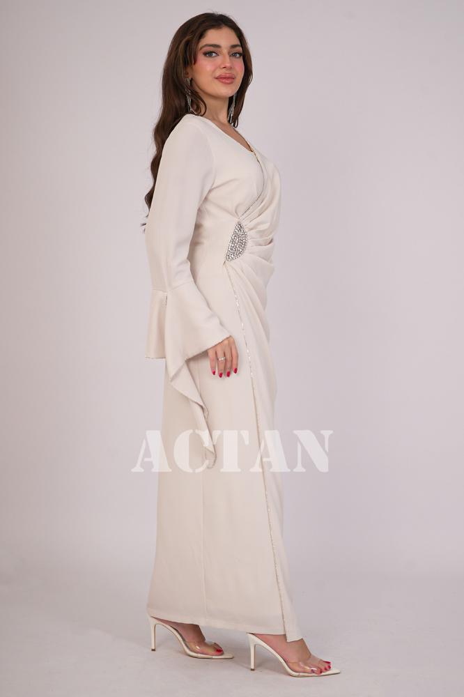 Draped dress with sequins المقاس:(XL - 42)