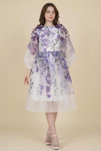 Short floral print dress المقاس:(XL)