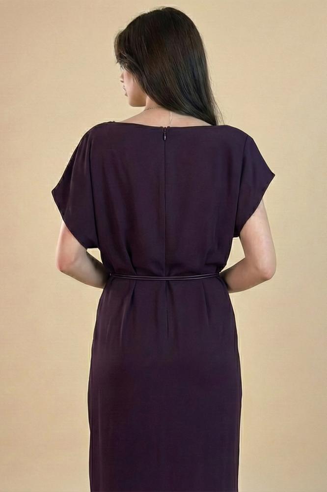 Purple floral off-the-shoulder maxi dress المقاس:(L - 40)