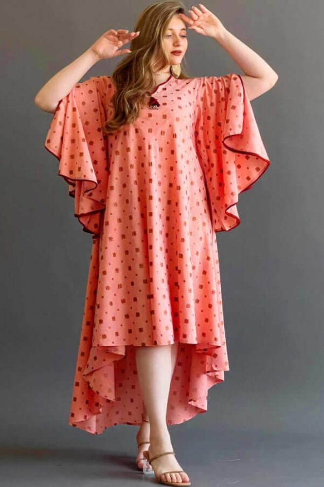 Women's fuchsia wide jalabiya المقاس:(L)