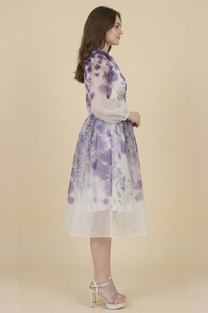 Short floral print dress المقاس:(XL)
