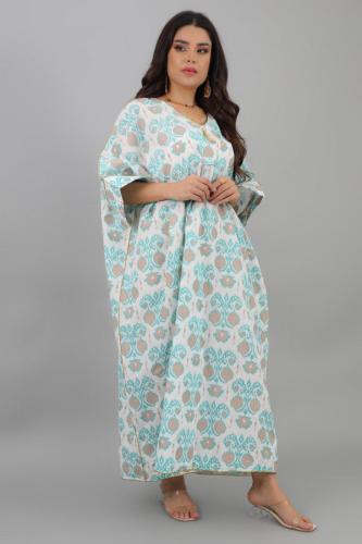 Butterfly design jalabiya with Tiffany prints المقاس:(Free Size)