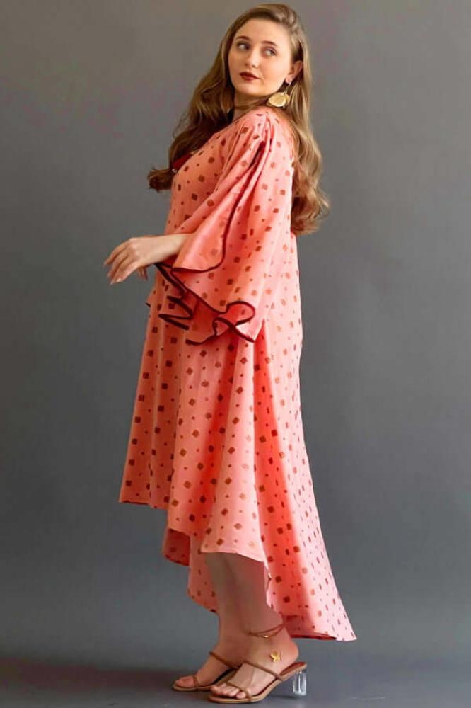 Women's fuchsia wide jalabiya المقاس:(L)