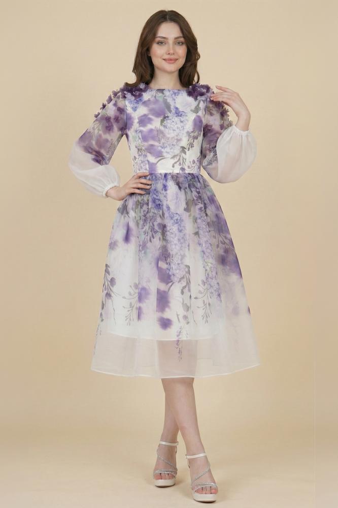 Short floral print dress المقاس:(XL)