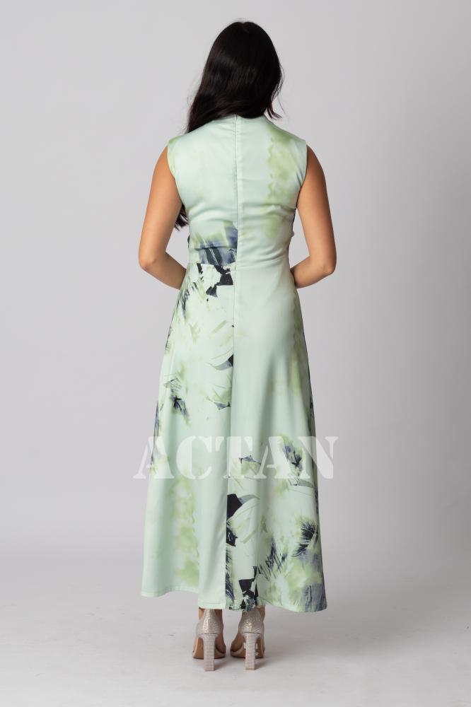 Floral print crepe maxi dress المقاس:(M - 38)
