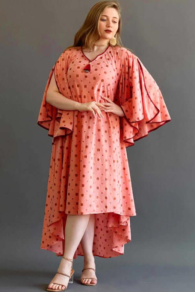Women's fuchsia wide jalabiya المقاس:(L)